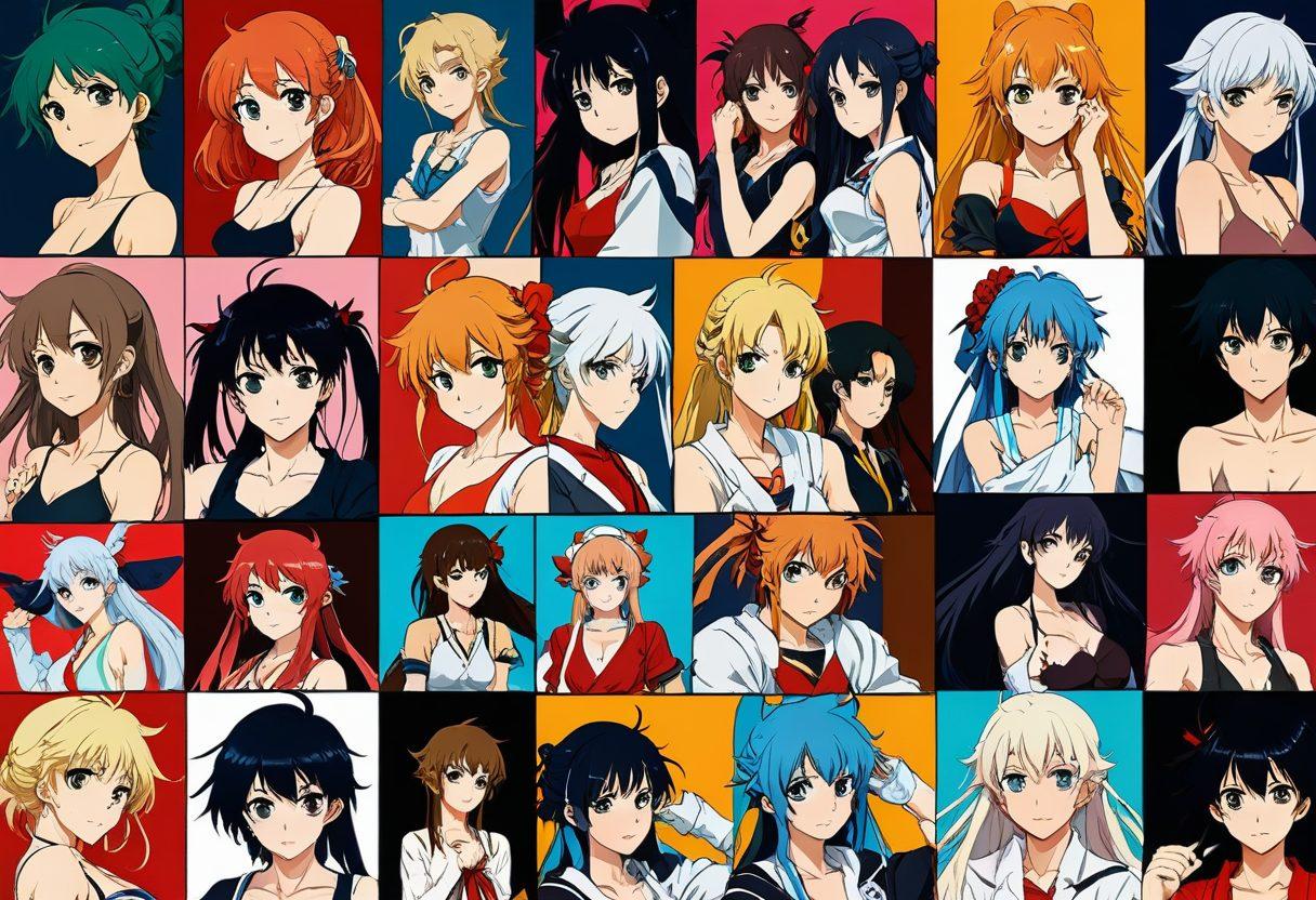 A vibrant collage depicting the evolution of adult animation, featuring iconic hentai characters integrated with traditional anime and manga art styles. Show a timeline with key elements highlighting the cultural impact of hentai, blending modern and vintage aesthetics. Include elements like stylized backgrounds, expressive character poses, and subtle nods to various anime and manga tropes. The overall composition should convey a sense of progression and influence. colorful and dynamic. digital illustration.
